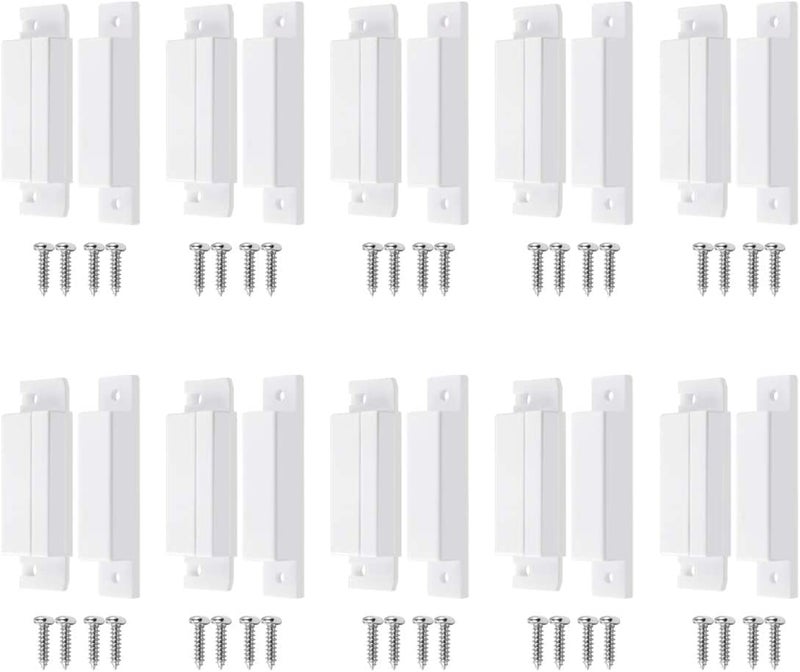 Manesi MC-31 Surface Mount Wired NC Door Contact Sensor Alarm Magnetic Reed Switch White 10pcs - Image 1